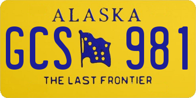 AK license plate GCS981