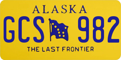 AK license plate GCS982