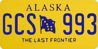 AK license plate GCS993