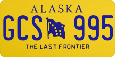 AK license plate GCS995