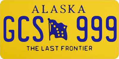 AK license plate GCS999