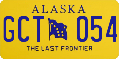 AK license plate GCT054