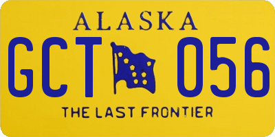 AK license plate GCT056