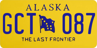 AK license plate GCT087