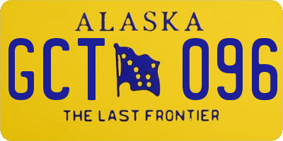 AK license plate GCT096