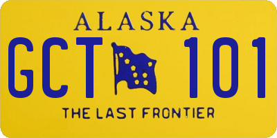 AK license plate GCT101