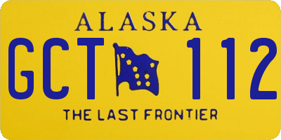AK license plate GCT112