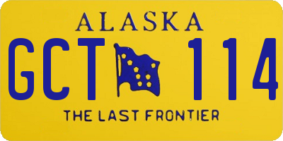 AK license plate GCT114