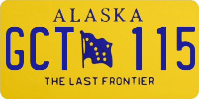 AK license plate GCT115