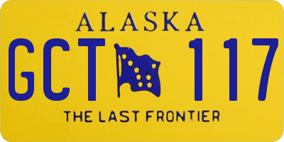 AK license plate GCT117