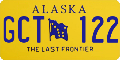 AK license plate GCT122