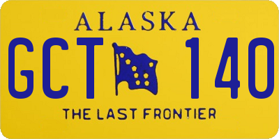 AK license plate GCT140