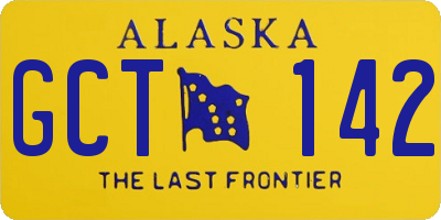 AK license plate GCT142