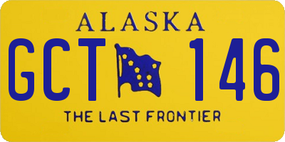 AK license plate GCT146
