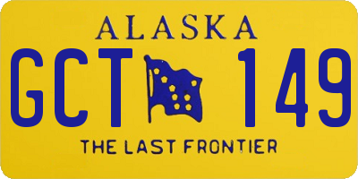 AK license plate GCT149