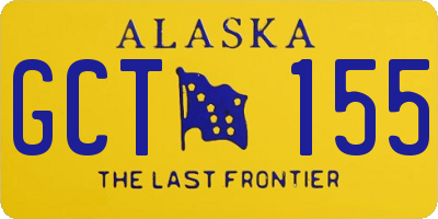 AK license plate GCT155