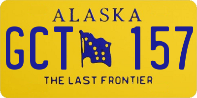 AK license plate GCT157