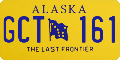 AK license plate GCT161