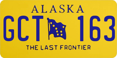 AK license plate GCT163