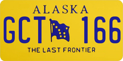 AK license plate GCT166