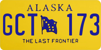 AK license plate GCT173