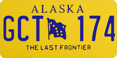 AK license plate GCT174