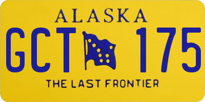 AK license plate GCT175