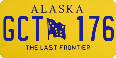 AK license plate GCT176
