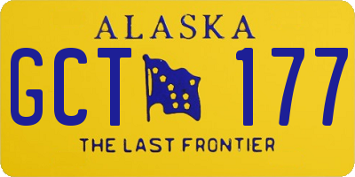 AK license plate GCT177