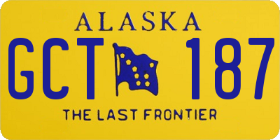 AK license plate GCT187