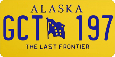 AK license plate GCT197