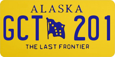 AK license plate GCT201