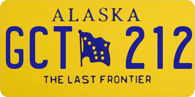 AK license plate GCT212