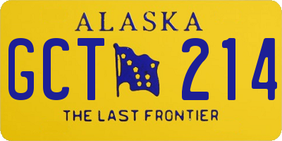 AK license plate GCT214