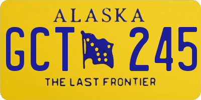AK license plate GCT245