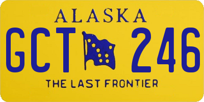 AK license plate GCT246