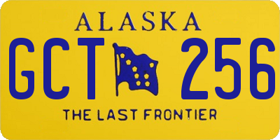 AK license plate GCT256