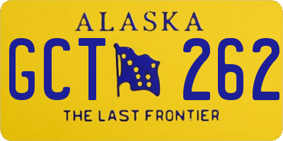AK license plate GCT262