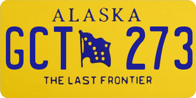 AK license plate GCT273