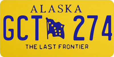 AK license plate GCT274