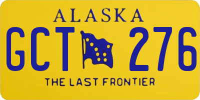 AK license plate GCT276