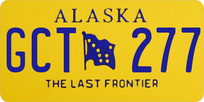 AK license plate GCT277