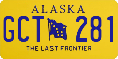 AK license plate GCT281