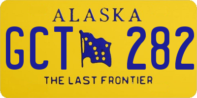 AK license plate GCT282