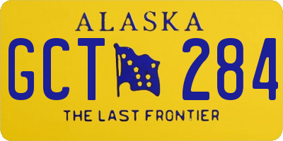 AK license plate GCT284