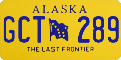AK license plate GCT289
