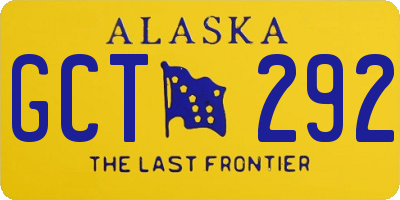 AK license plate GCT292