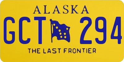 AK license plate GCT294