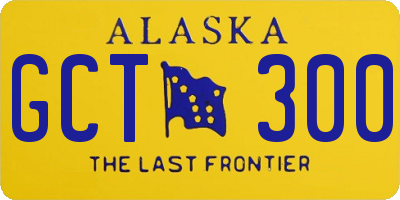 AK license plate GCT300
