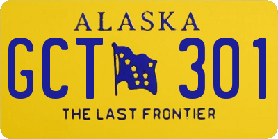 AK license plate GCT301